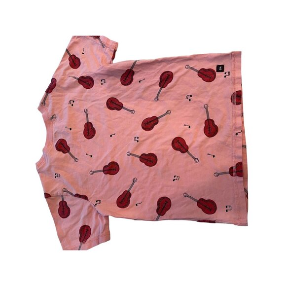 Kids Tea Collection Guitar Print T-Shirt Size 8 - Picture 3 of 5